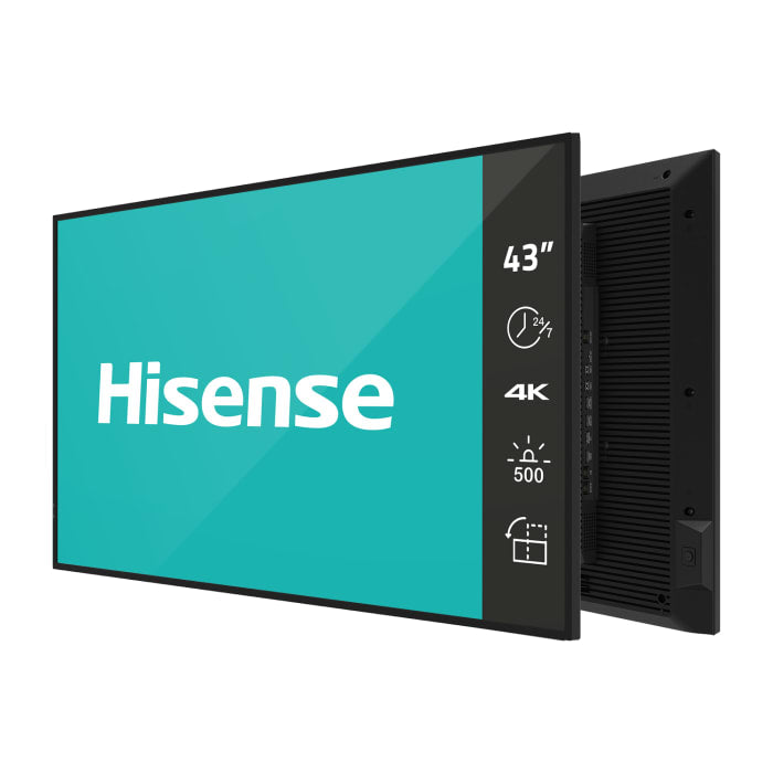 HiSense 43” 4K UHD IPS Digital Signage Display - 24/7 Operation – 43DM66D