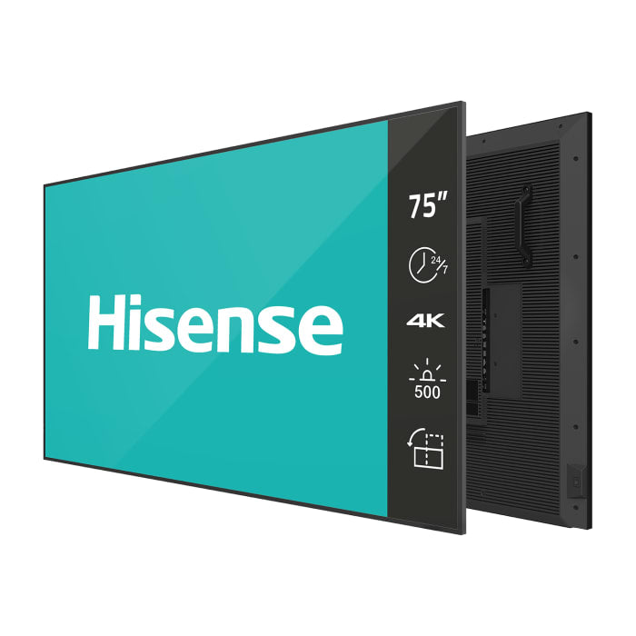HiSense 75” 4K UHD IPS Digital Signage Display - 24/7 Operation – 75DM66D
