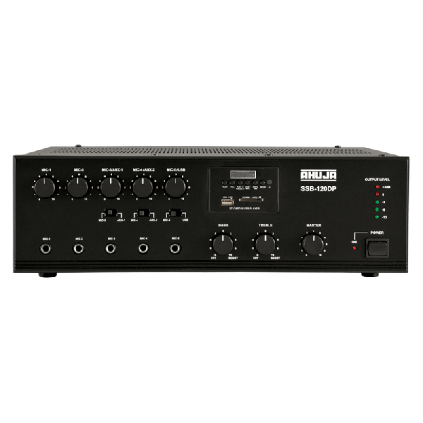 Ahuja SSB120DP USB-SD 5-Microphone & 2-Aux Input PA Amplifier