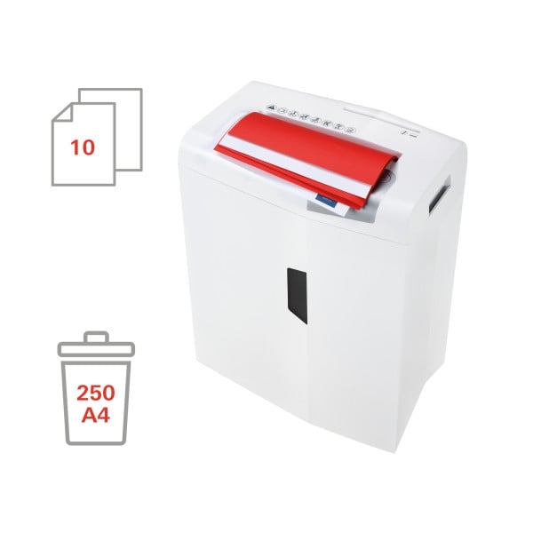 HSM SHREDSTAR X10 P-4 4.5 x 30 mm 10 Sheet Capacity Cross Cut Shredder HSM SHREDSTAR X10 P-4 4.5 x 30 mm 10 Sheet Capacity Cross Cut Shredder