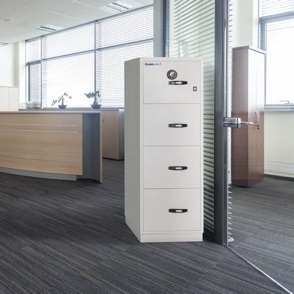 Chubbsafes Fire File 31” M-270 (4 Drawers) 1 Key Lock 136L Fire And Burglary Proof Filing Cabinet Chubbsafes Fire File 31” M-270 (4 Drawers) 1 Key Lock 136L Fire And Burglary Proof Filing Cabinet
