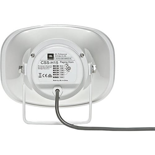 JBL CSS-H15 Commercial Solutions Series 15W Paging Horn - White (Each) JBL CSS-H15 Commercial Solutions Series 15W Paging Horn - White (Each)