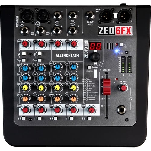Allen & Heath ZED-6FX Compact Analog Mixer (with On-Board Effects Engine) Allen & Heath ZED-6FX Compact Analog Mixer (with On-Board Effects Engine)