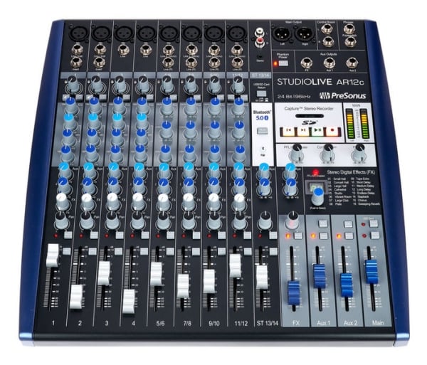 Presonus SLMAR 12C UK 14-Channel Analogue Mixer With USB Audio Interface Presonus SLMAR 12C UK 14-Channel Analogue Mixer With USB Audio Interface