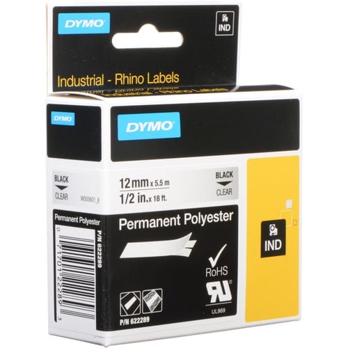 Dymo Clear Permanent Poly Labels (1/2 Dymo Clear Permanent Poly Labels (1/2