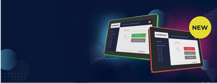 Clevertouch CleverLive Rooms 2 10.1-inch room booking panel on a meeting room wall