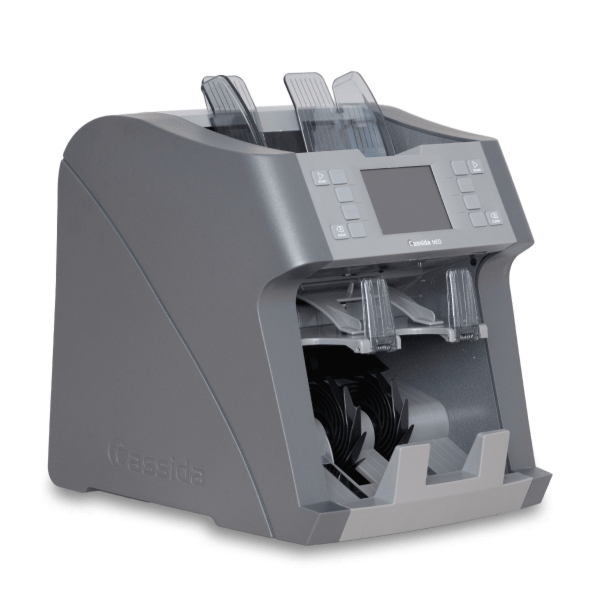 This image is of Cassida Neo Two Pocket Mix Value Counter And Sorter With Dual 12 Currency Detection This image is of Cassida Neo Two Pocket Mix Value Counter And Sorter With Dual 12 Currency Detection