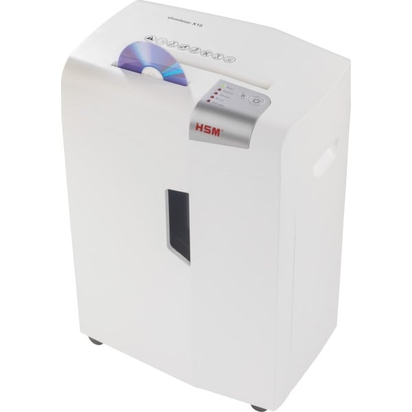 HSM SHREDSTAR X15 4 x 37 mm P-4 15 Sheet Capacity Cross Cut Shredder HSM SHREDSTAR X15 4 x 37 mm P-4 15 Sheet Capacity Cross Cut Shredder