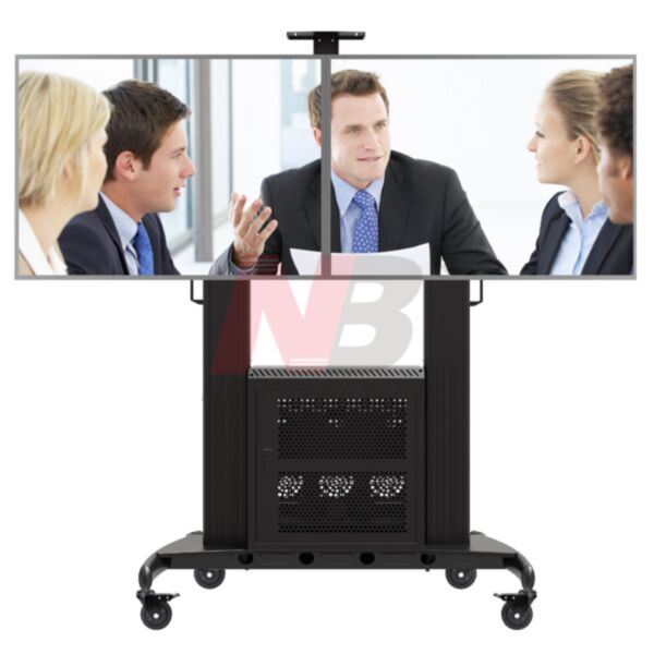 NorthBayou Aluminum Mobile Workstation TV Cart AVG1800-60-2A – Dual-Screen Mobility for Professional Displays NorthBayou Aluminum Mobile Workstation TV Cart AVG1800-60-2A – Dual-Screen Mobility for Professional Displays