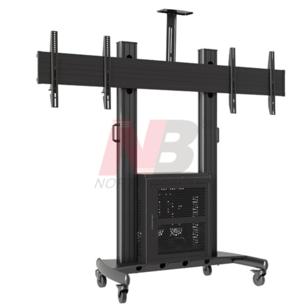 NorthBayou Aluminum Mobile Workstation TV Cart AVG1800-60-2A – Dual-Screen Mobility for Professional Displays NorthBayou Aluminum Mobile Workstation TV Cart AVG1800-60-2A – Dual-Screen Mobility for Professional Displays