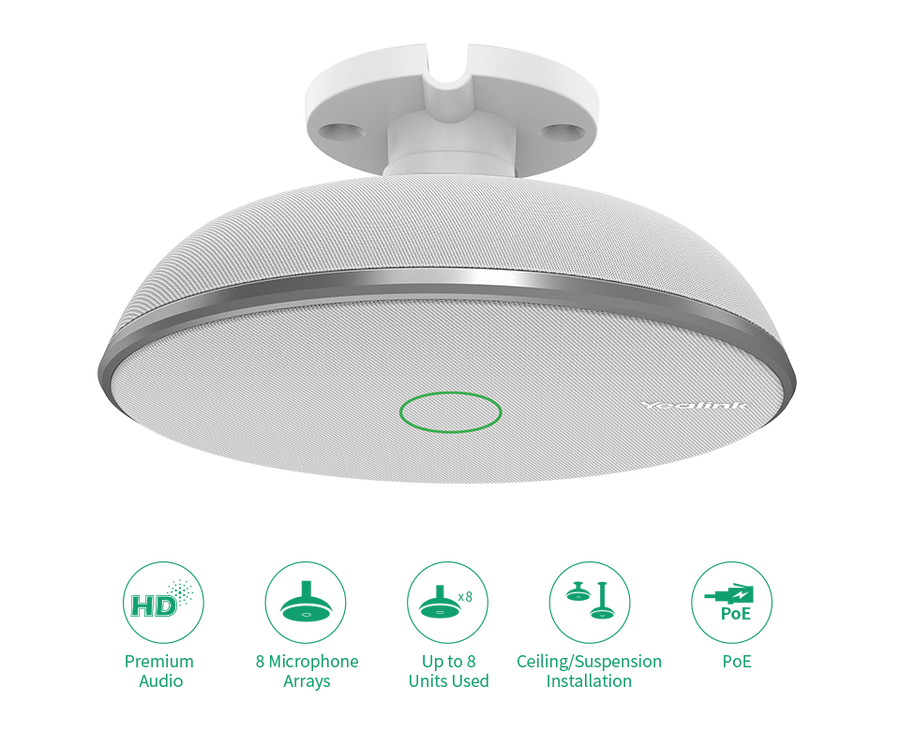 Yealink VCM38 Ceiling Conference Microphone – VCM38