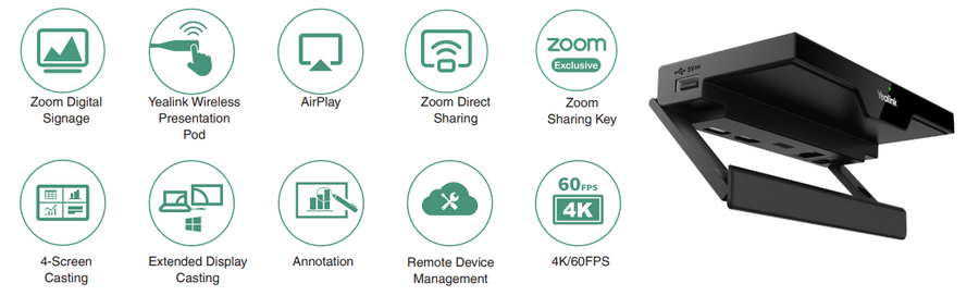 Yealink RoomCast Wireless Presentation System for Zoom Rooms – RoomCast