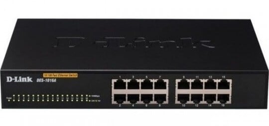 D-Link DES-1016A 16-Port Fast Ethernet Unmanaged Desktop Switch D-Link DES-1016A 16-Port Fast Ethernet Unmanaged Desktop Switch