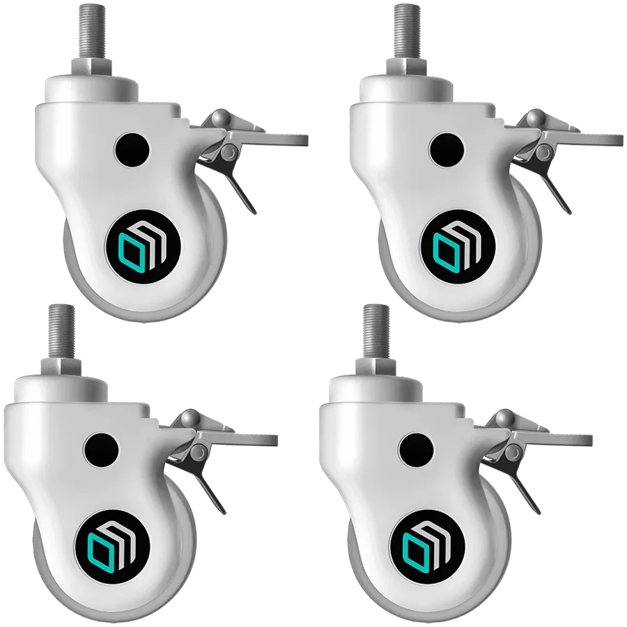 Prestigio Wheel set with increased diameter ONKRON AWL-75W, white - AWL-75W Prestigio Wheel set with increased diameter ONKRON AWL-75W, white - AWL-75W