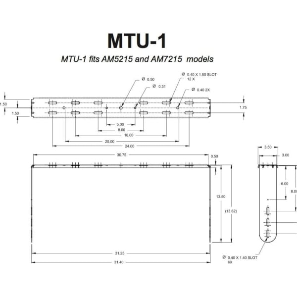 JBL MTU-1 U-Bracket For AM7215/xx and AM5215/xx JBL MTU-1 U-Bracket For AM7215/xx and AM5215/xx