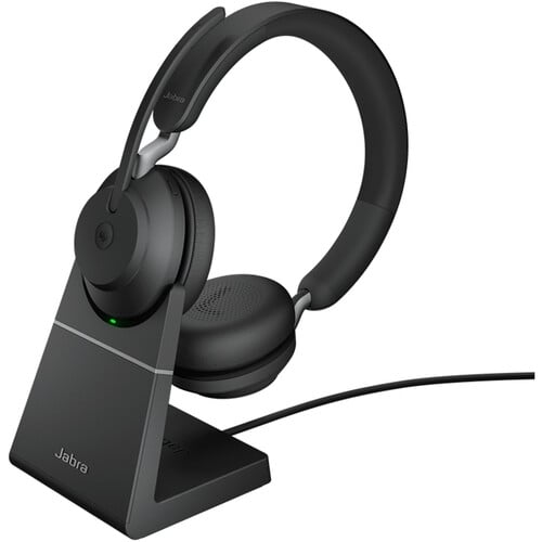 Jabra Evolve2 65 Link380a Stereo Wireless On Ear Headset with Stand Jabra Evolve2 65 Link380a Stereo Wireless On Ear Headset with Stand