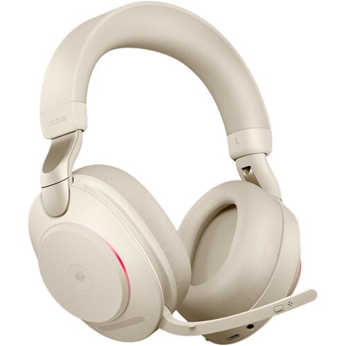 Jabra Evolve2 85 Noise Canceling Wireless Over Ear Headset - Beige Jabra Evolve2 85 Noise Canceling Wireless Over Ear Headset - Beige