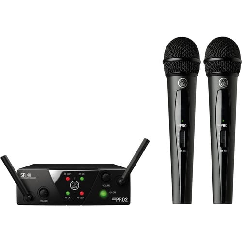 AKG WMS40 Mini Dual Vocal Set Wireless Microphone System AKG WMS40 Mini Dual Vocal Set Wireless Microphone System