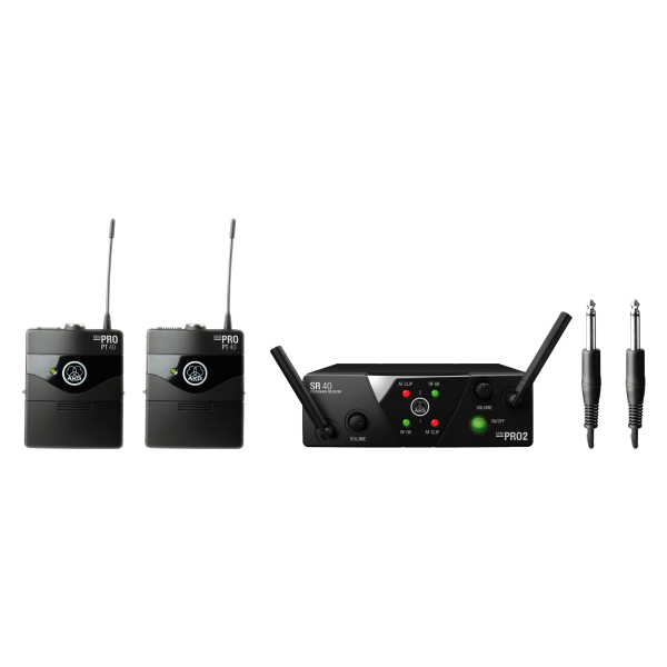AKG WMS40 Mini Dual Instrumental Set Wireless Microphone System AKG WMS40 Mini Dual Instrumental Set Wireless Microphone System
