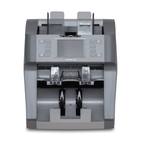This image is of Cassida Neo Two Pocket Mix Value Counter And Sorter With Dual 12 Currency Detection This image is of Cassida Neo Two Pocket Mix Value Counter And Sorter With Dual 12 Currency Detection
