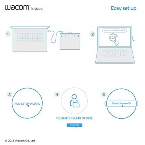 Wacom Intuos Small Pen Tablet with Bluetooth - Black W/CTL-4100WLK-N Wacom Intuos Small Pen Tablet with Bluetooth - Black W/CTL-4100WLK-N