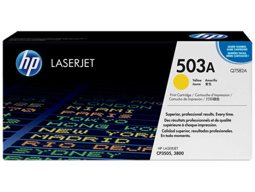 HP 503A Yellow Original LaserJet Toner Cartridge Q7582A HP 503A Yellow Original LaserJet Toner Cartridge Q7582A