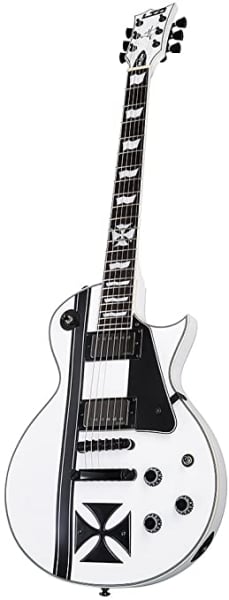 ESP LIRONCROSSSW LTD Iron Cross James Hetfield Signature Snow White Finish Guitar Includes Hard Case
