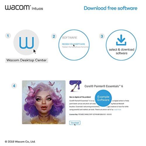 Wacom Intuos Small Pen Tablet with Bluetooth - Black W/CTL-4100WLK-N Wacom Intuos Small Pen Tablet with Bluetooth - Black W/CTL-4100WLK-N