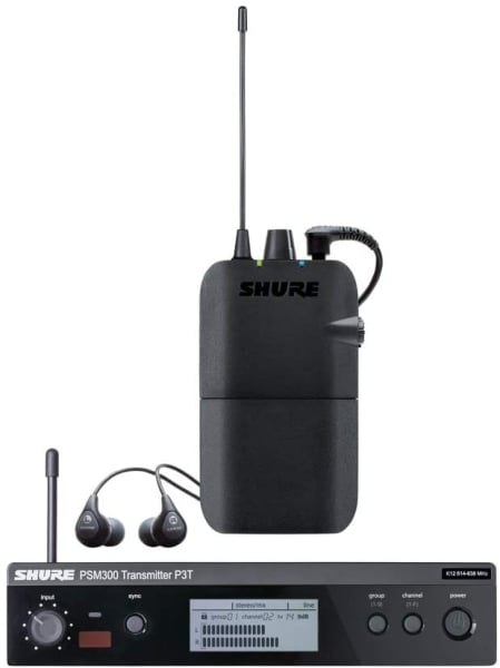 Shure P3TUKR112GR-K3E K3E Psm300 In Ear Wireless System Package With Se112 Earphone Shure P3TUKR112GR-K3E K3E Psm300 In Ear Wireless System Package With Se112 Earphone