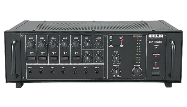 Ahuja SSA5000EM 7-Microphone & 2-Aux Input Amplifier Ahuja SSA5000EM 7-Microphone & 2-Aux Input Amplifier