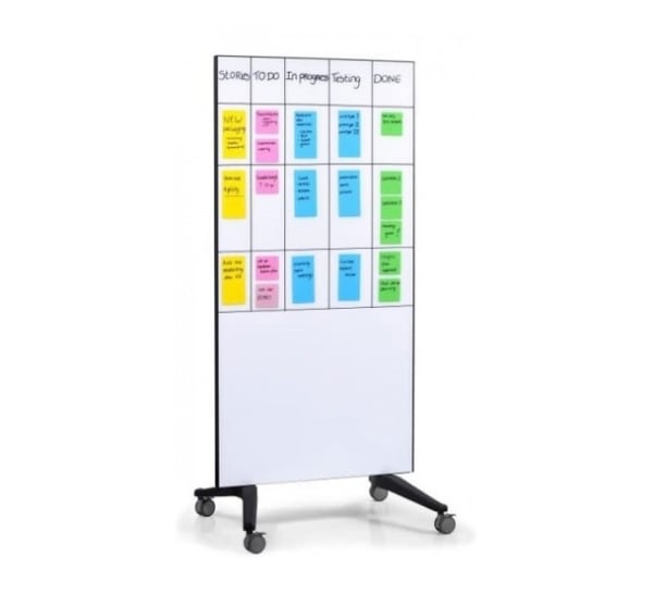 Legamaster 7-105100 90 x 175 cm Mobile Glassboard- White