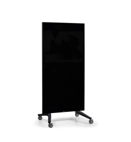 Legamaster 7-105200 90 x 175 cm Mobile Glassboard- Black