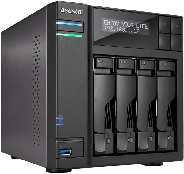 Asustor AS6404T, 4-Bay, Intel Celeron J3455 Quad-Core 1.5 GHz, 8GB RAM NAS Asustor AS6404T, 4-Bay, Intel Celeron J3455 Quad-Core 1.5 GHz, 8GB RAM NAS