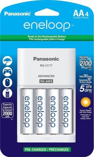 Panasonic K-KJ51MCC20S Advanced Individual Battery Charger with 4 Eneloop Panasonic K-KJ51MCC20S Advanced Individual Battery Charger with 4 Eneloop