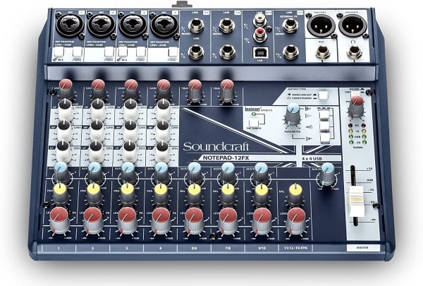 Soundcraft Notepad 12FX Small Format 12 Channel Analog Mixing Console with USB Soundcraft Notepad 12FX Small Format 12 Channel Analog Mixing Console with USB