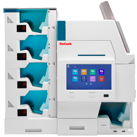DoCash Max Multi-Pocket Banknote Sorter, SKU DoCash MaX – Professional Currency Counter & Sorter