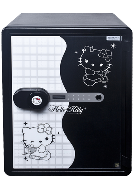 Eagle Hello Kitty Fire-Resistant Safe Black KT-031DB