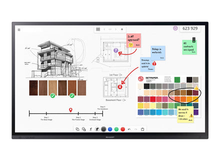 Sharp PN-LA752 75-inch 4K InGlass touch display front view