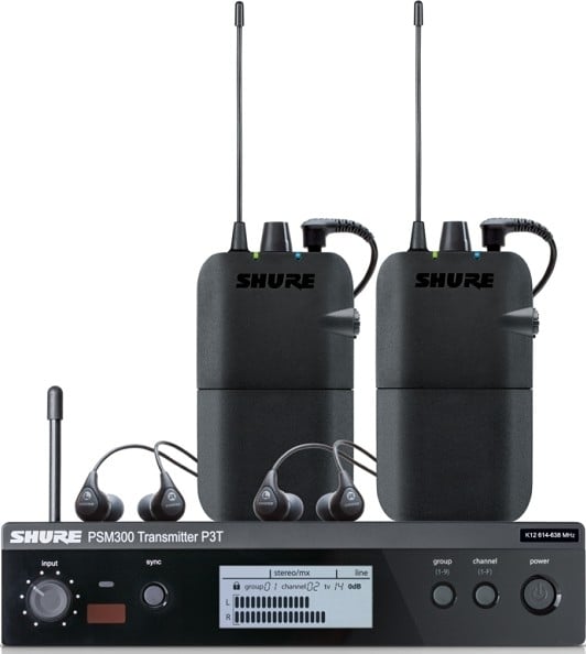 Shure P3TUKR112TW-K3E PSM300 Twin Pack with SE112 Shure P3TUKR112TW-K3E PSM300 Twin Pack with SE112