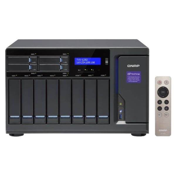 QNAP 12-Bay TurboNAS, SATA 6G, Core i3-6100 3.7 GHz, 8GB RAM QNAP 12-Bay TurboNAS, SATA 6G, Core i3-6100 3.7 GHz, 8GB RAM