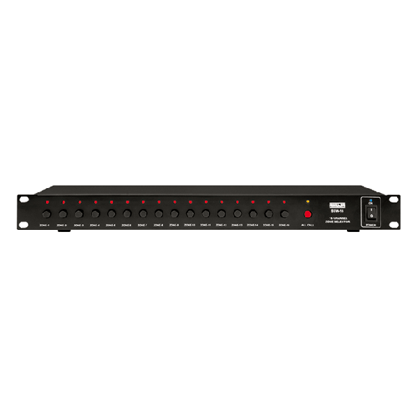 Ahuja SSW16M 16 Channel 1x100V Input Mixer Zone Selector Ahuja SSW16M 16 Channel 1x100V Input Mixer Zone Selector
