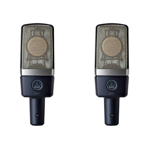AKG C214MP Large Diaphragm Condenser Microphone Matched Pair AKG C214MP Large Diaphragm Condenser Microphone Matched Pair