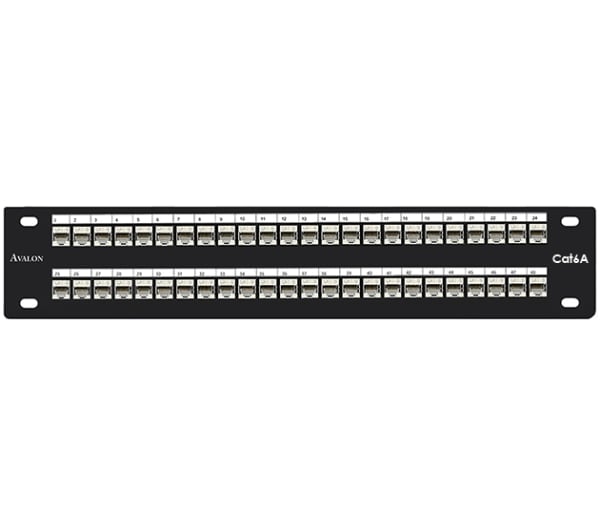 Avalon Cat.6A 48 Ports Shielded Patch Panel