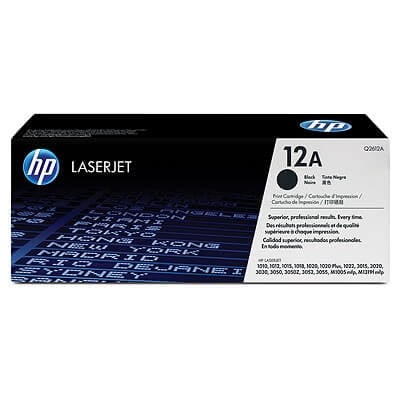 HP 12A Black Original LaserJet Toner Cartridge HP 12A Black Original LaserJet Toner Cartridge