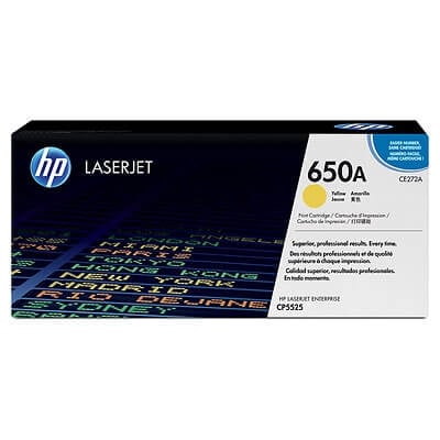 HP 650A Yellow Original LaserJet Toner Cartridge CE272A HP 650A Yellow Original LaserJet Toner Cartridge CE272A