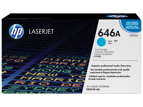 HP 646A Cyan Original LaserJet Toner Cartridge CF031A HP 646A Cyan Original LaserJet Toner Cartridge CF031A