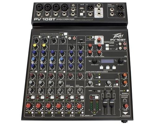 Peavey PV-10BT Compact 10 Channel Mixer With Bluetooth Peavey PV-10BT Compact 10 Channel Mixer With Bluetooth