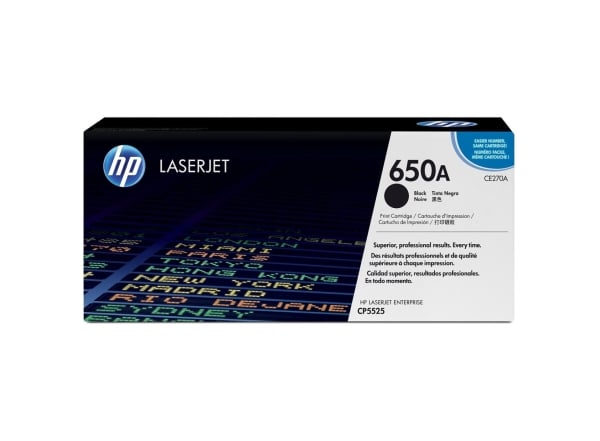HP 650A Black Original LaserJet Toner Cartridge HP 650A Black Original LaserJet Toner Cartridge