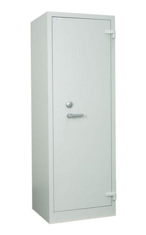 CHUBB SIZE 450 WITH 4 SHELVES FIRE RESISTANT ARCHIVE CABINET, KEY LOCK