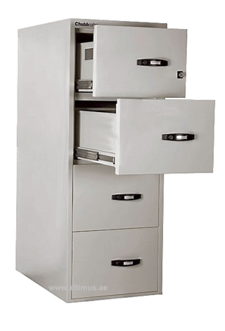 CHUBBSAFES RPF CABINET PROFILE NT 120 WITH 4 DRAWERS SECURED BY 2 KEY LOCKS